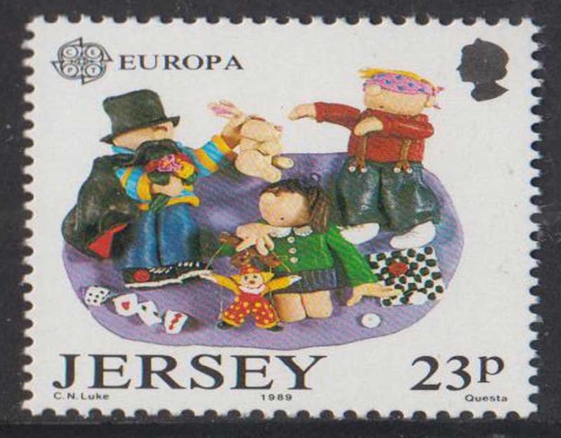 Марка:Jersey 1989. Europa,children games.